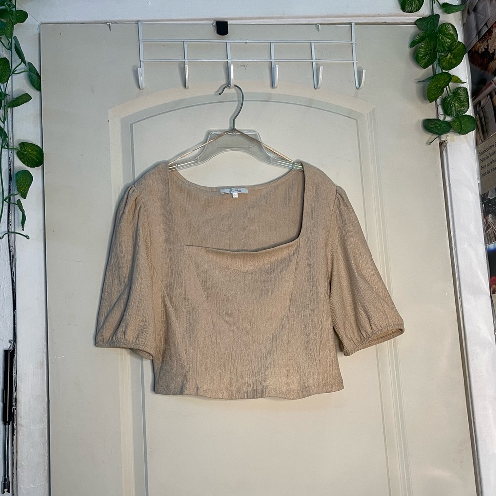 francesca’s gb fashion london cream cropped blouse